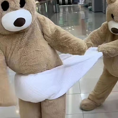 抖音网红跳舞熊恶搞玩偶表演能穿的泰迪熊公仔卡通玩偶服活动道具