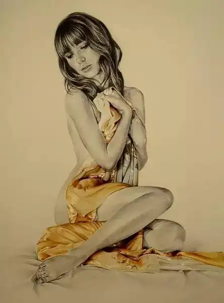 good木炭粉彩画 人体素描