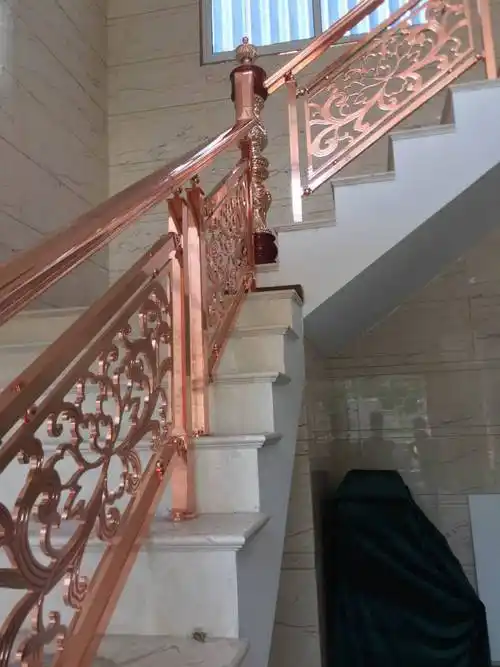 汕尾楼梯护栏尺寸ktv复式别墅铜楼梯扶手