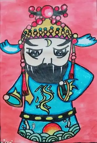 少儿书画作品-京剧人物/儿童书画作品京剧人物欣赏_中国少儿美术教育