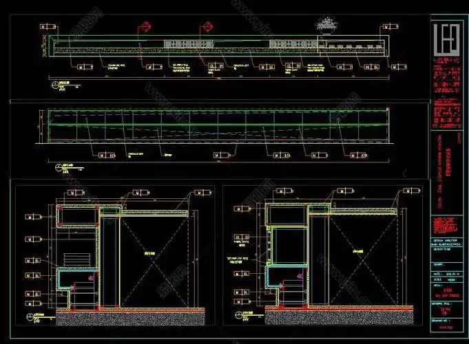 全套施工图,灯具布置图,家具布置平面图,立面图,自助餐台立面图