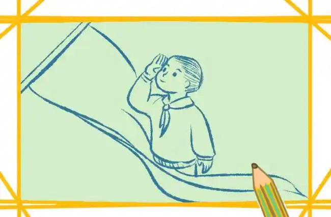 学生敬礼背影简笔画唯美敬礼怎么画敬礼简笔画步骤敬礼简笔画怎么画