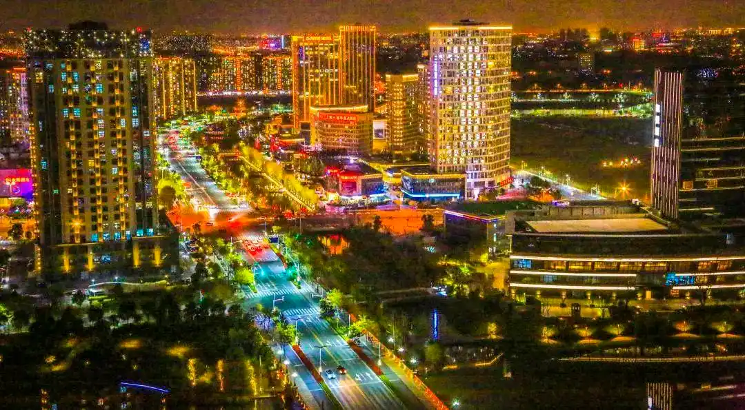 松江新城,越夜越美丽
