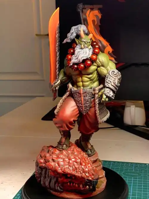 魔兽世界兽人剑圣穆萨罗手办涂装