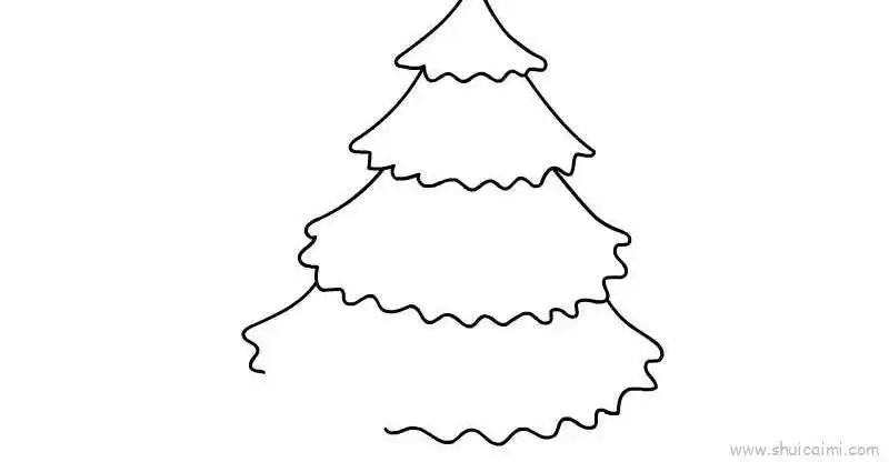 圣诞树儿童画怎么画 圣诞树简笔画图片