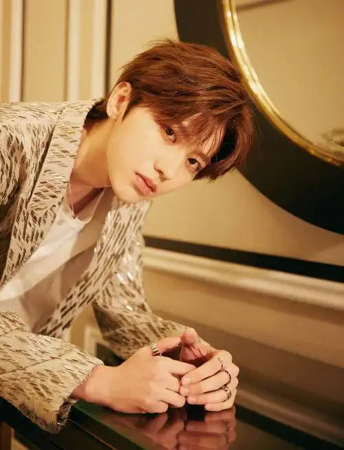 蔡徐坤闪光条纹西装时尚写真图片511