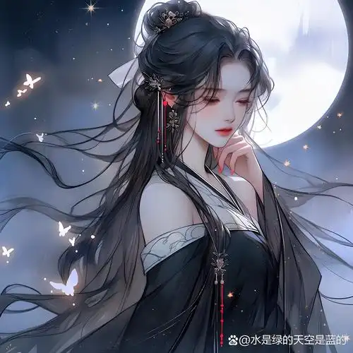 黑色系仙气飘飘的头像来啦!▏古风女生头像