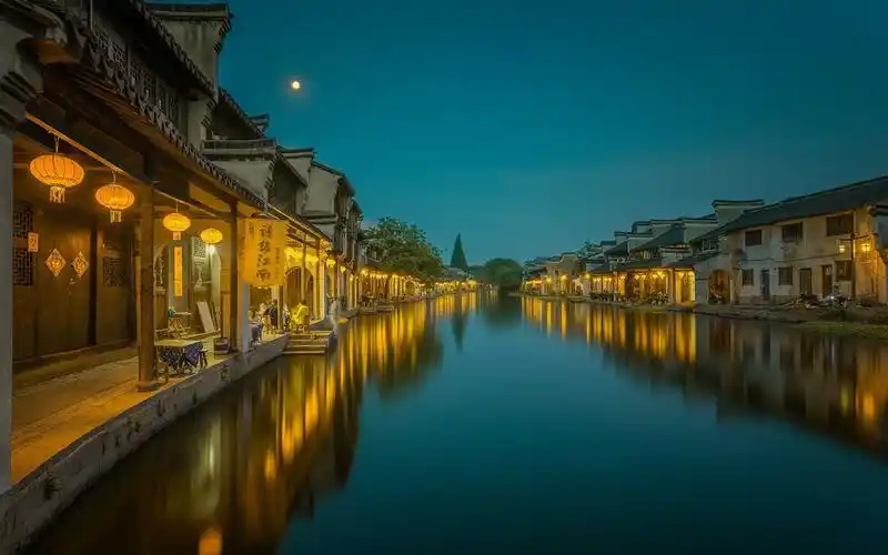 电脑壁纸 风景 江南水乡的唯美夜色
