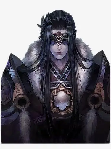 蒙面男子古风手绘