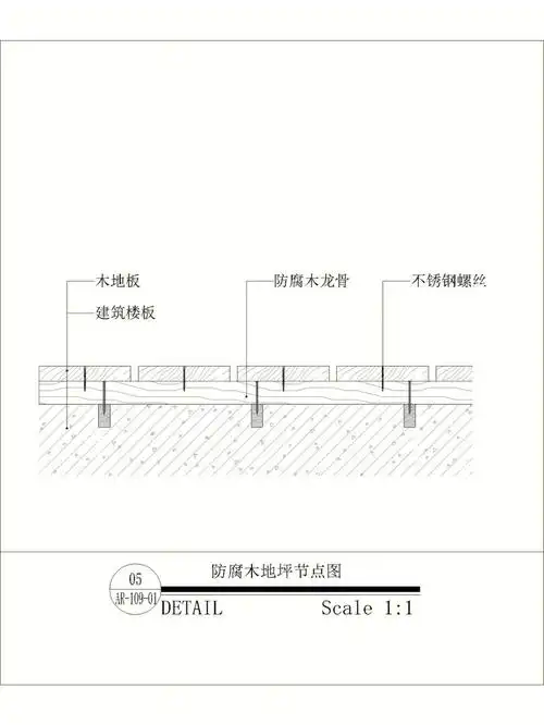 一日一节点38防腐木环氧地坪节点图