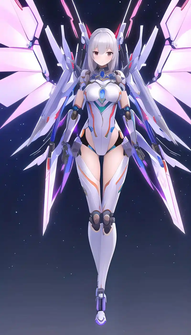 二次元美少女,机甲战士#二次元 #动漫壁纸 #ai绘画 #动 - 抖音