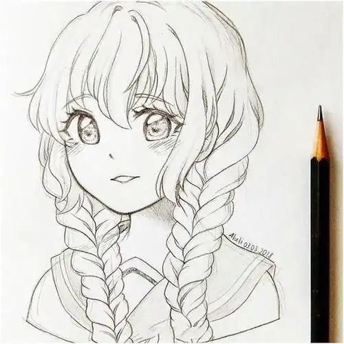 给大家分享的第一组人物线稿图,爱画君觉得有些还是很适合初学者来