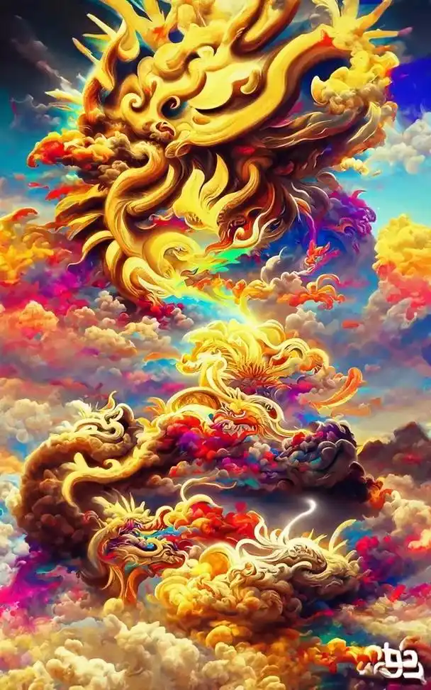 #ai绘画 飞龙现,万事吉!#图文伙伴计划 #见者好运见者发 - 抖音