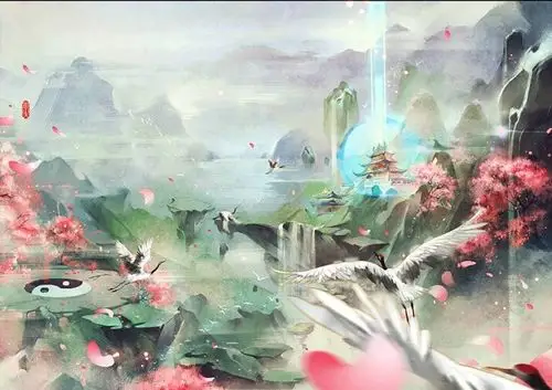 古风插画/古风壁纸 唯美古风意境壁纸【图:@郭小天__ 】冬无愆阳, 夏