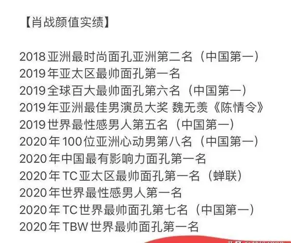 最帅男艺人排名,林更新第8,于适第7成毅第6刘学义第5王一博第2