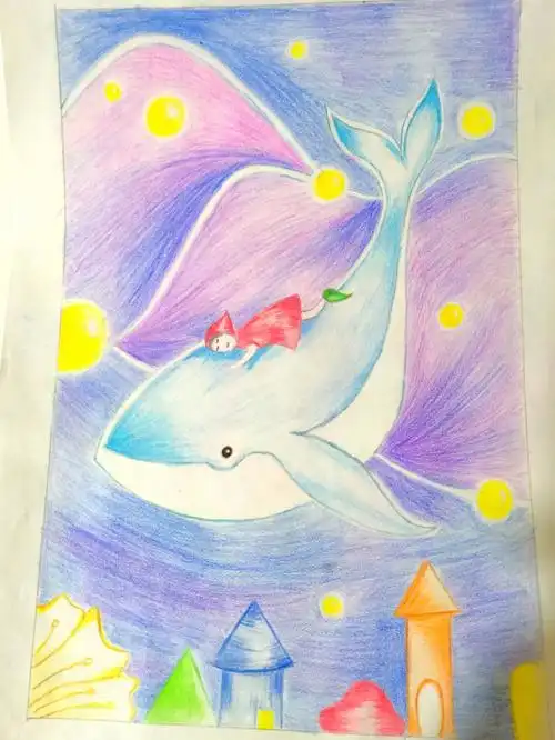 画画彩铅画附过程