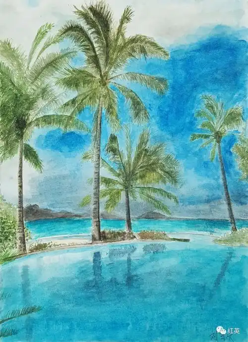 红英绘画小组海岛之恋