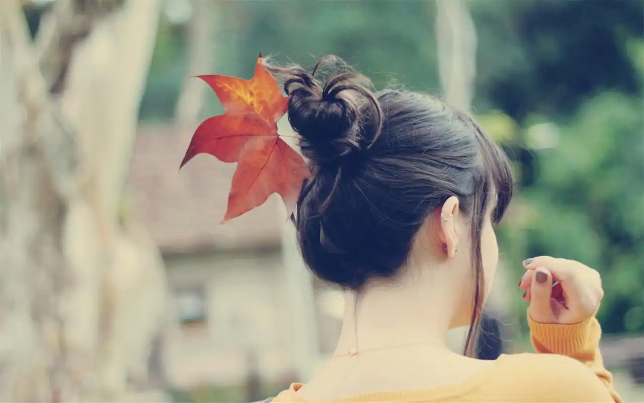 小清新清纯养眼邻家女孩唯美背影高清桌面壁纸(一)