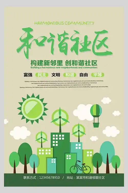 构建新邻里创建和谐社区展板