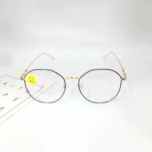 金属多边眼镜原宿复古平光镜时尚百搭框架眼镜男女款新款眼镜2874