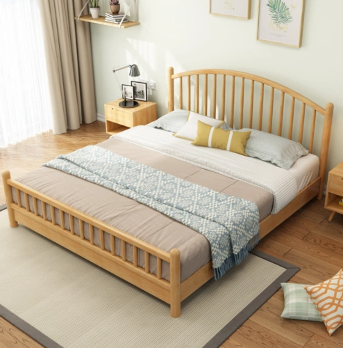 竖琴床头太艺术,设计师钟爱的一款实木床