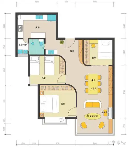 两室改三室的4个方案布置