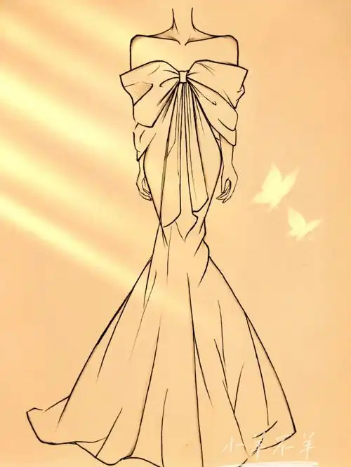 美女黑白简笔画绘画教程55附过程