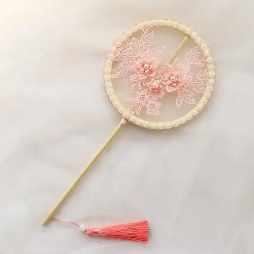 小号团扇儿童团扇古风女童拍照道具掌中扇汉服配饰扇子单面双面扇