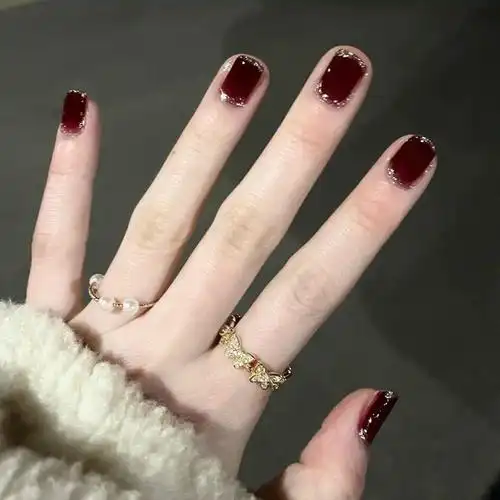 指甲油持久不掉色车厘子色免烤无毒无味学生孕妇可用夏季新款套装04号