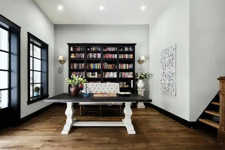 简美风格别墅书房装修效果图