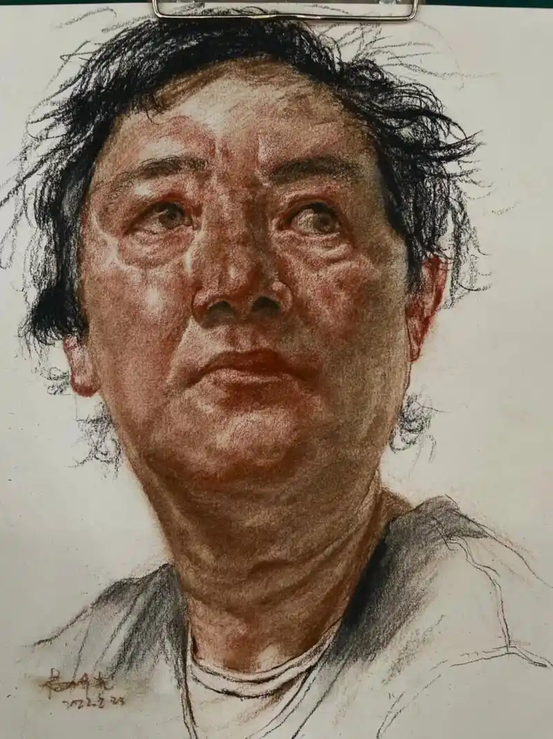 不够好  慢慢来#人物肖像 #绘画过程 - 抖音