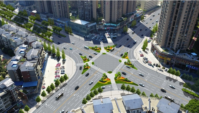 鹤翔路-春华路交叉口效果图