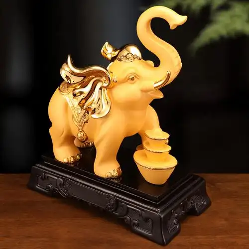 吉祥旺财大象摆件招财客厅酒柜办公室装饰品店铺摆件