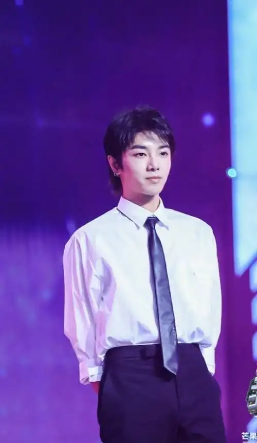 华晨宇年会造型#白衬衫皮领带,禁欲系小说男主既视感!花花太帅气了