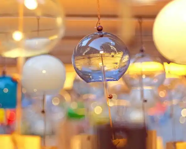 唯美蓝色风铃壁纸