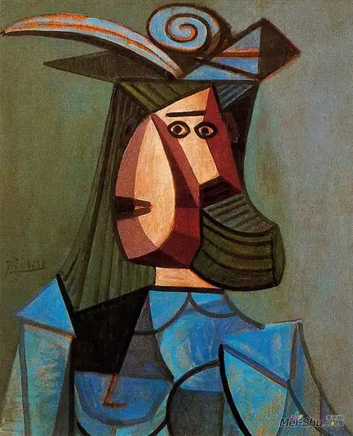 女子肖像朵拉巴勃罗毕加索pablopicasso高清作品欣赏