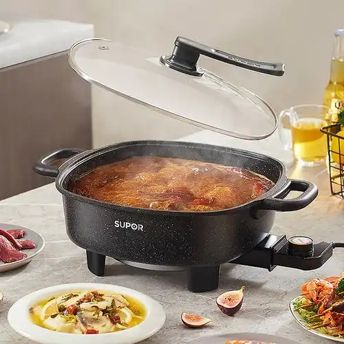 苏泊尔supor电火锅锅家用多功能一体式电热锅电炒锅电煮锅炒菜电锅不