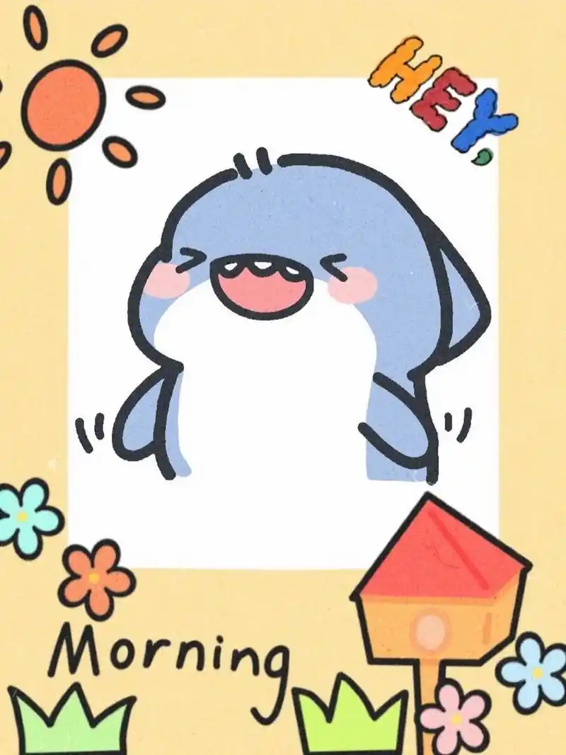 小鲨鱼00简笔画教程② ‖日常打卡79 好天气和画画更配哦98