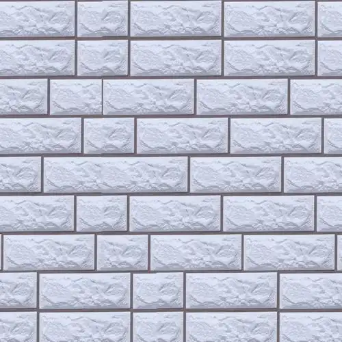 供应45cm乳白色方块墙砖卧室客厅沙发背景墙环保装饰壁纸贴fx8016