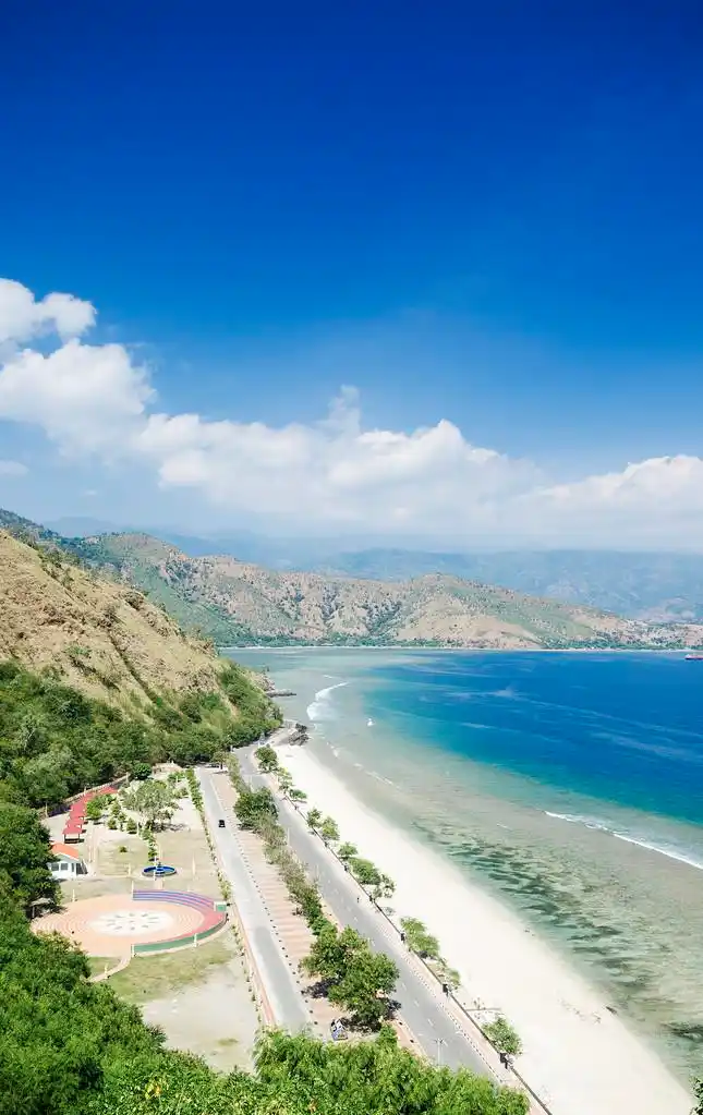 在东帝汶 cristo rei 海滩