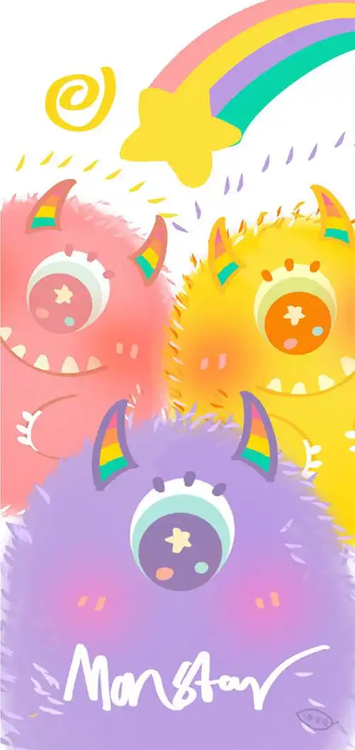 抖音网红小怪兽手机壁纸高清,抖音小怪兽素材图片大全