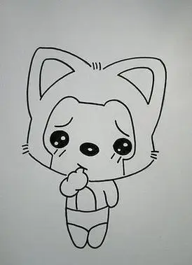 动漫人物简笔画赏析:阿狸的简笔画