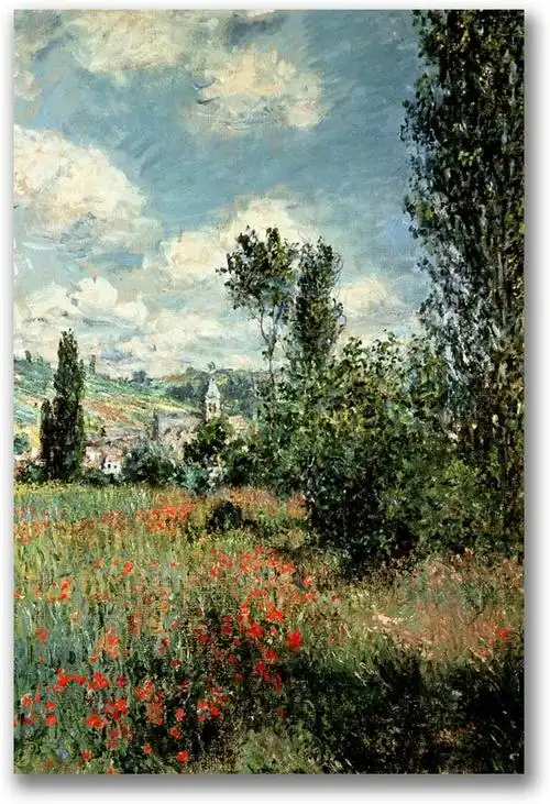 克劳德·莫奈创作的《罂粟花》艺术版画 35 到 47 英寸 bl0454-c3547