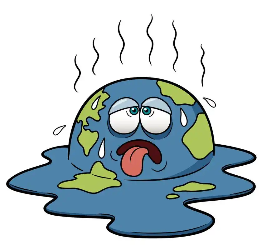 在炎热的天气中的地球