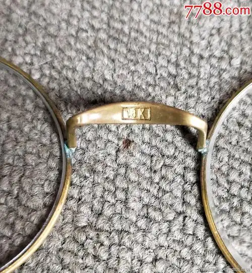 晚清民国18k金水晶眼镜
