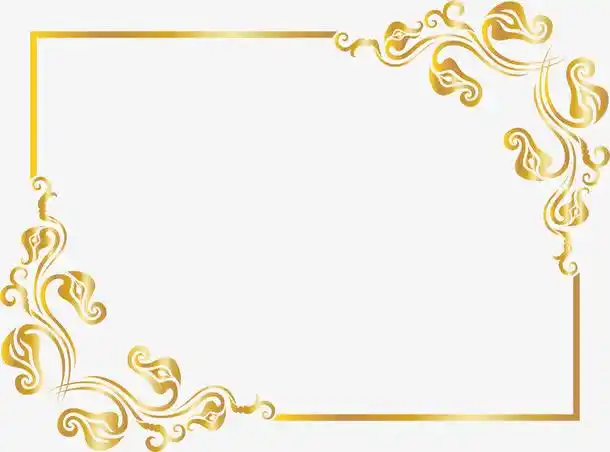 金色花纹边框