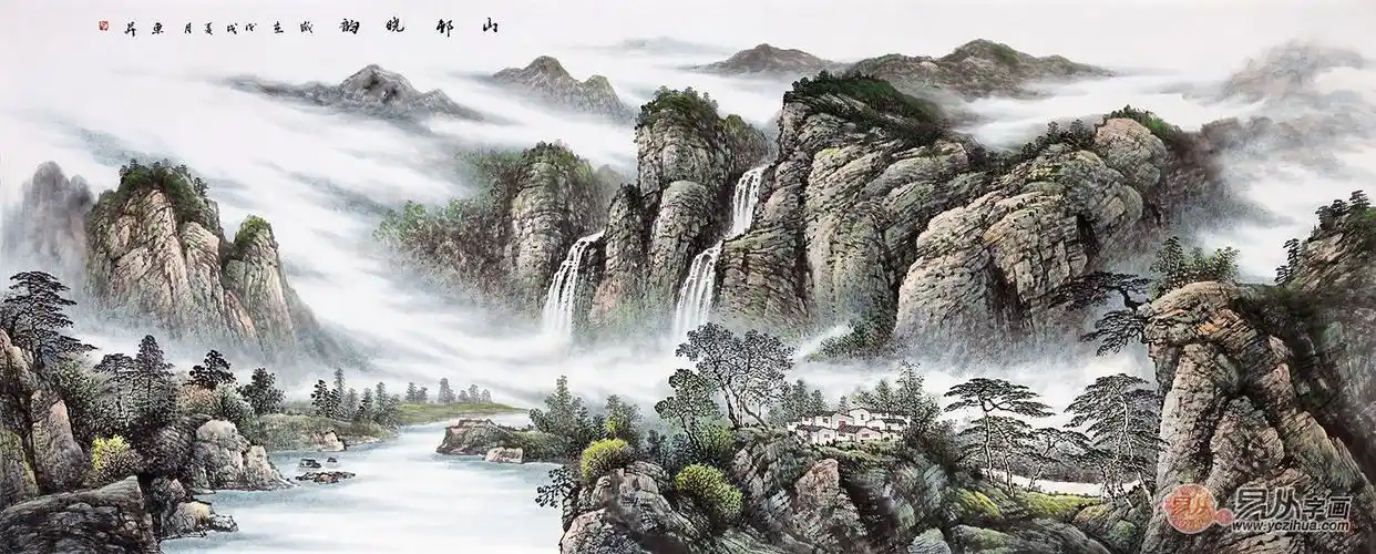 笔下孕丹青,山间韵独存,山水画家赵洪霞作品欣赏