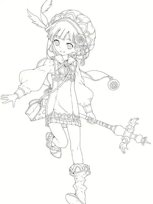 动漫临摹线稿和上色图166