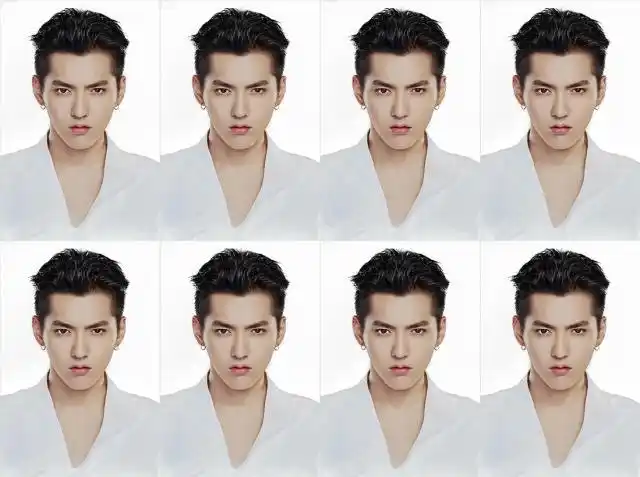 吴亦凡饭制证件照合集 天神三百六十度无死角脸在线狙击