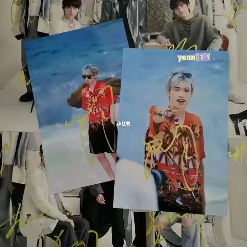 时团签名海报96马嘉祺刘耀文严浩翔贺峻霖宋亚轩张真源丁程鑫签名